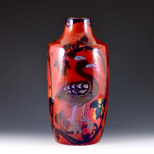 Gran vaso lustrado con pájaros - Galileo Chini, Florencia, c. 1903-1909